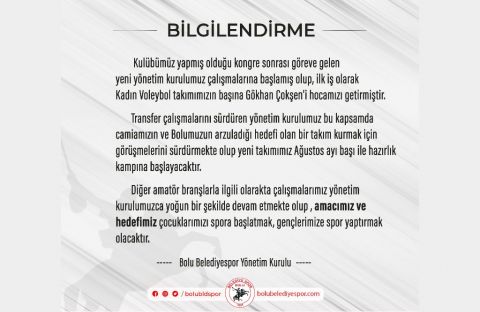 KULÜBÜMÜZDEN AÇIKLAMA